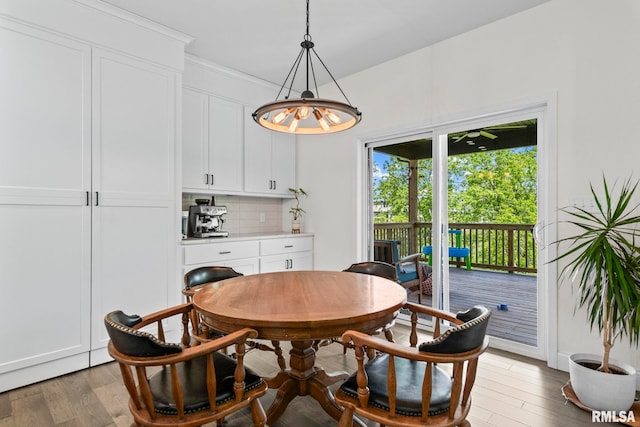 1915 Parthenon Ct, Chatham, IL 62629 - dining area featuring light wood-style flooring and a chandelier
