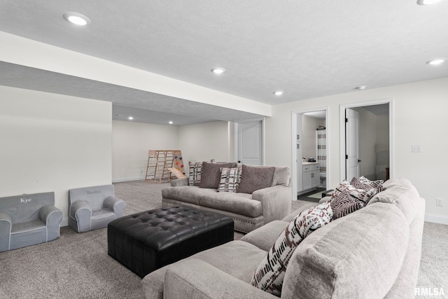 1915 Parthenon Ct, Chatham, IL 62629 - carpeted living room featuring recessed lighting and baseboards