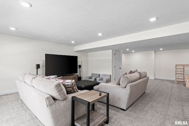1915 Parthenon Ct, Chatham, IL 62629 - living room with light carpet, recessed lighting, and baseboards