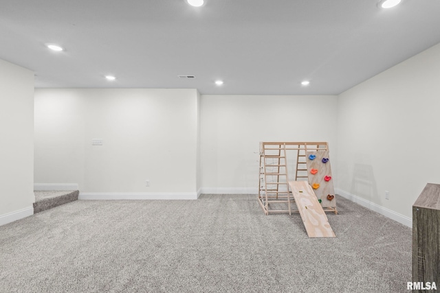 1915 Parthenon Ct, Chatham, IL 62629 - playroom with recessed lighting, carpet flooring, and baseboards