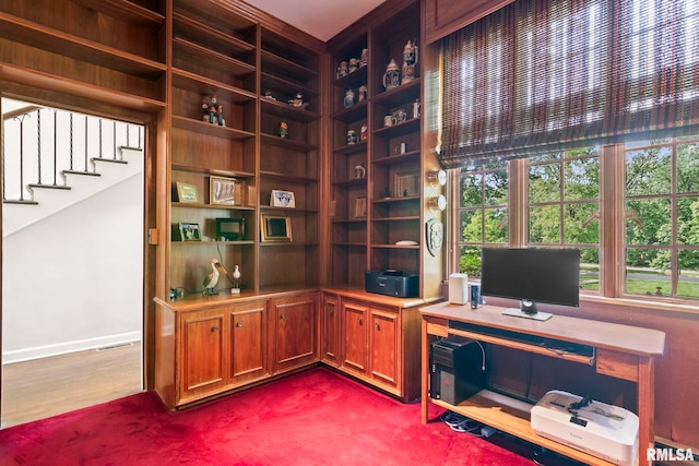 view of home office