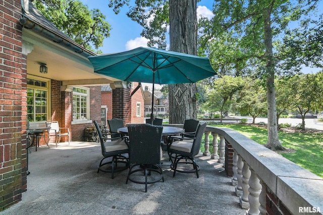 view of patio / terrace with outdoor dining area