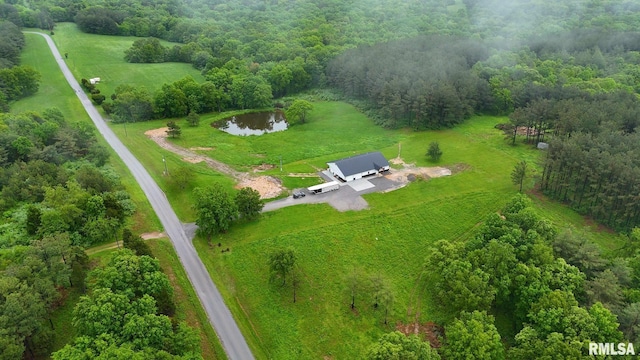 142 Oak Rd, Harrisburg, IL 62946 - overview of rural landscape featuring a nearby body of water and a forest