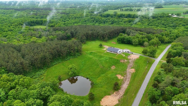 142 Oak Rd, Harrisburg, IL 62946 - aerial view of sparsely populated area with a nearby body of water and a forest