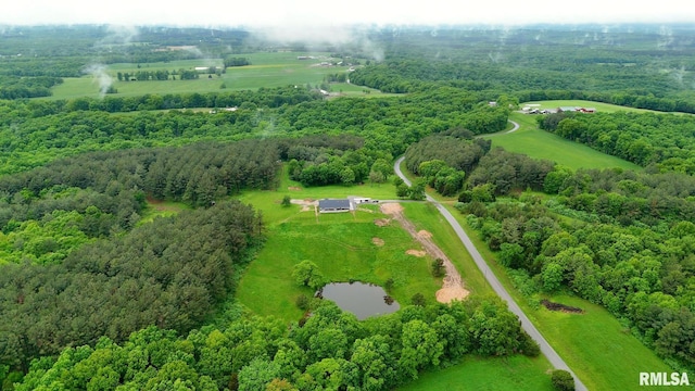 142 Oak Rd, Harrisburg, IL 62946 - view of rural area featuring a nearby body of water and a heavily wooded area