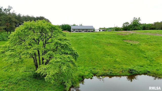 142 Oak Rd, Harrisburg, IL 62946 - view from above of property with a nearby body of water