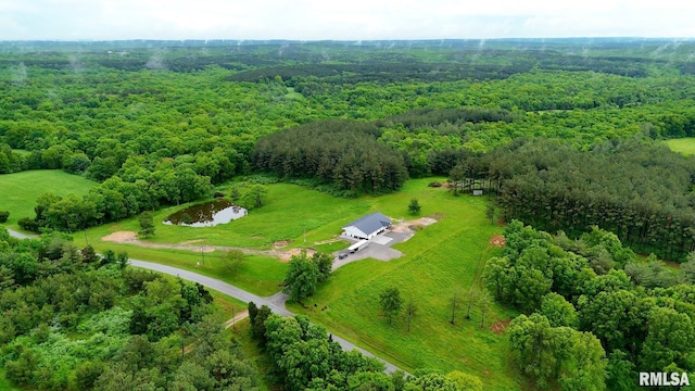 142 Oak Rd, Harrisburg, IL 62946 - bird's eye view of a forest and a nearby body of water