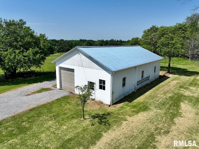7059 Midway Rd, Metropolis, IL 62960 - detached garage with gravel driveway