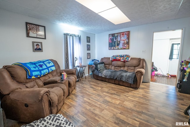 20040 Boulder Rd, Carlyle, IL 62231 - living room with wood finished floors and a paneled ceiling
