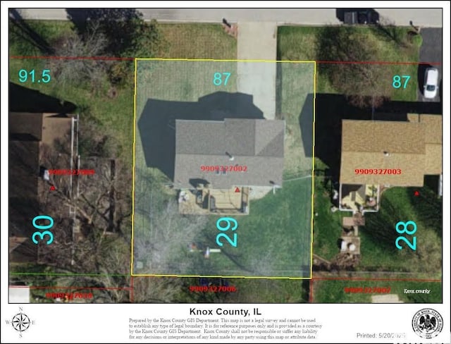 1666 Outrigger Rd, Galesburg, IL 61401 - aerial view of property's location