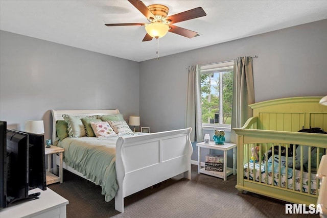 4101 N 8th St, Springfield, IL 62707 - carpeted bedroom featuring a ceiling fan