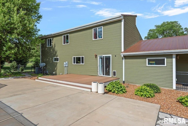 4101 N 8th St, Springfield, IL 62707 - rear view of house with a patio, a deck, and central AC unit