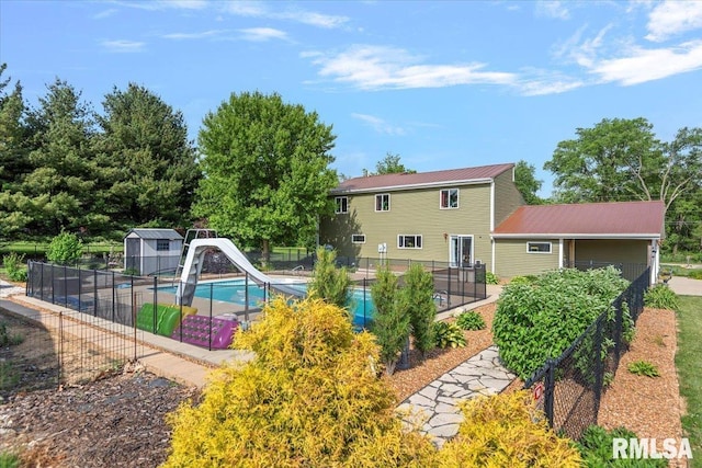 4101 N 8th St, Springfield, IL 62707 - view of swimming pool featuring a water slide