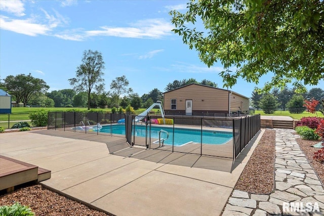 4101 N 8th St, Springfield, IL 62707 - view of pool featuring a water slide and a patio