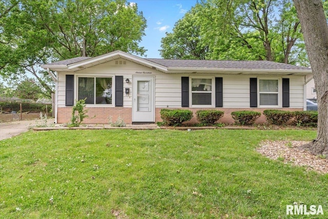 1617 Fairmont Dr, Springfield, IL 62702 - view of front of property with brick siding and a front lawn