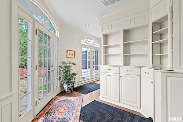 1044 Williams Blvd, Springfield, IL 62704 - unfurnished sunroom featuring french doors and baseboard heating