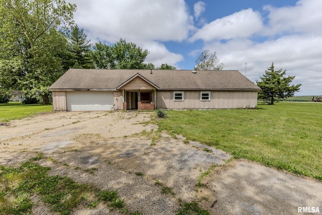 30 Ryder St, Nilwood, IL 62672 - single story home with a front lawn and a garage