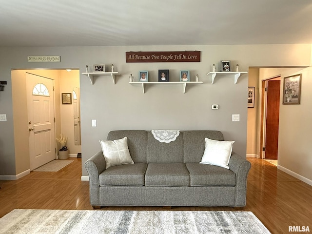 709 W Monmouth St, Abingdon, IL 61410 - living area with wood finished floors and baseboards