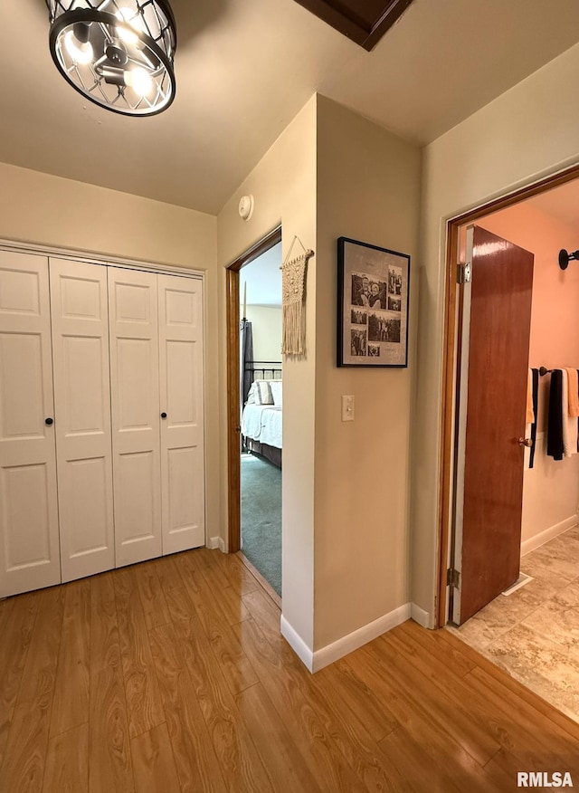 709 W Monmouth St, Abingdon, IL 61410 - hall featuring wood finished floors and baseboards