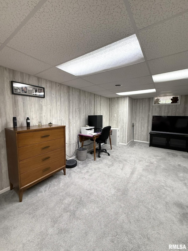 709 W Monmouth St, Abingdon, IL 61410 - carpeted office with a drop ceiling and baseboards