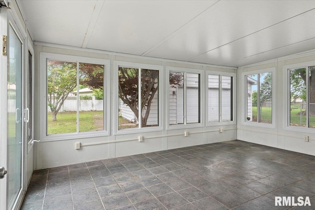 3225 Saxony Rd, Springfield, IL 62703 - unfurnished sunroom with stone finish floors