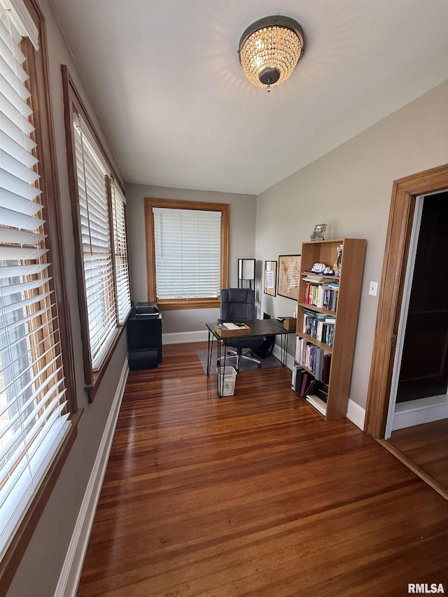 344 S 24th St, Quincy, IL 62301 - home office featuring wood finished floors and baseboards