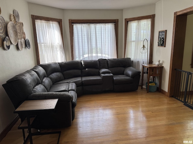 409 N Broadway St, Havana, IL 62644 - living room with light wood-style flooring and baseboards