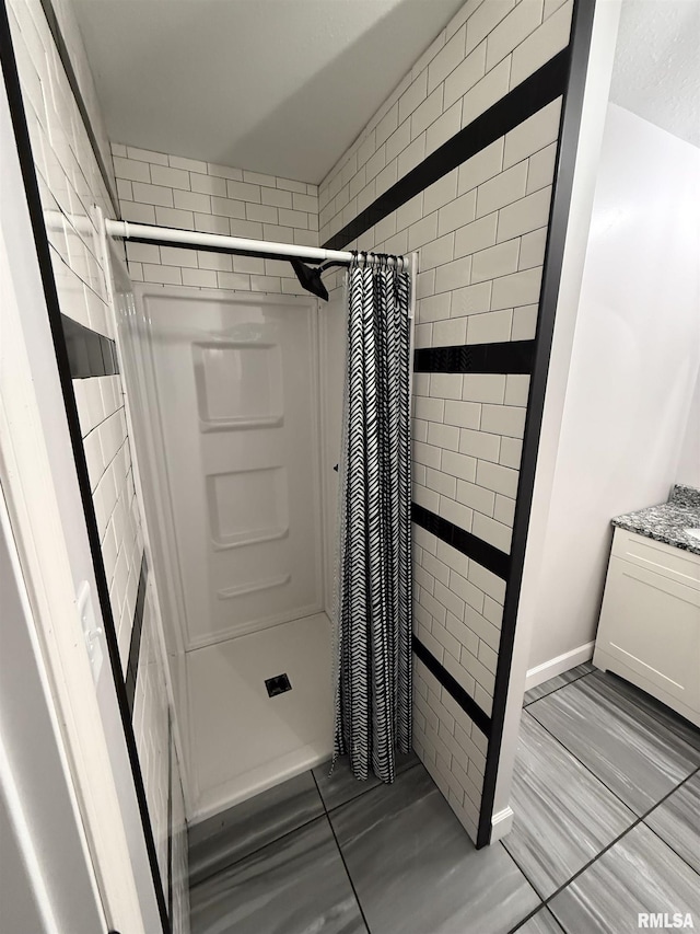 1352 N Lawrence Ave, Taylorville, IL 62568 - full bath with a shower stall and vanity