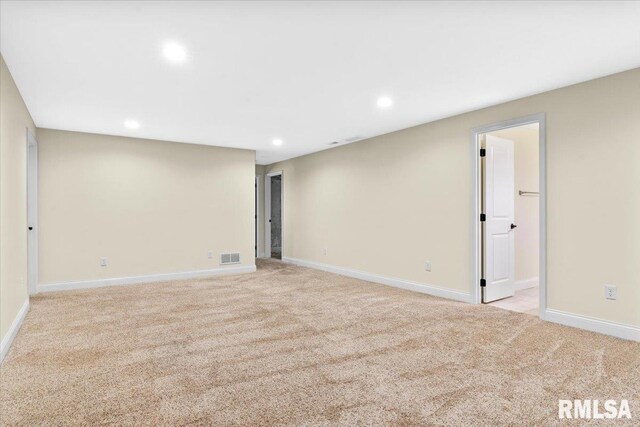 1809 Spartan Dr, Chatham, IL 62629 - empty room with recessed lighting, light colored carpet, and baseboards