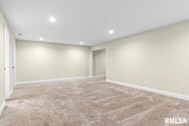 1809 Spartan Dr, Chatham, IL 62629 - spare room with recessed lighting, baseboards, and light colored carpet