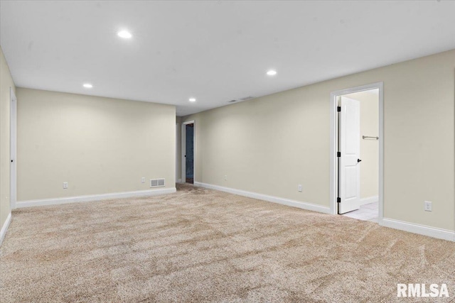 1809 Spartan Dr, Chatham, IL 62629 - unfurnished room with recessed lighting, light colored carpet, and baseboards