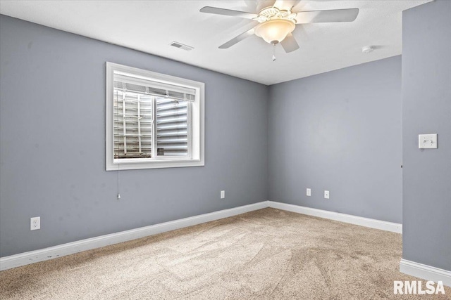 1809 Spartan Dr, Chatham, IL 62629 - unfurnished room with a ceiling fan, carpet flooring, baseboards, and a smoke detector