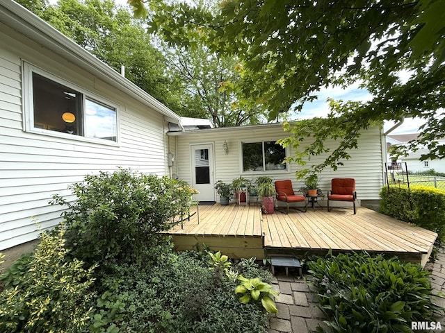 131 E Willard St, Wataga, IL 61488 - view of wooden deck