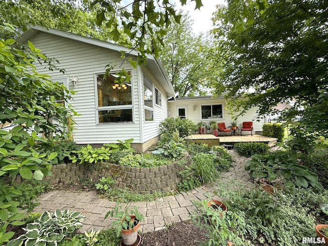 131 E Willard St, Wataga, IL 61488 - view of front of property with a wooden deck