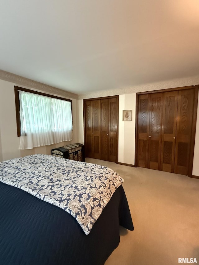 131 E Willard St, Wataga, IL 61488 - bedroom with multiple closets and light carpet