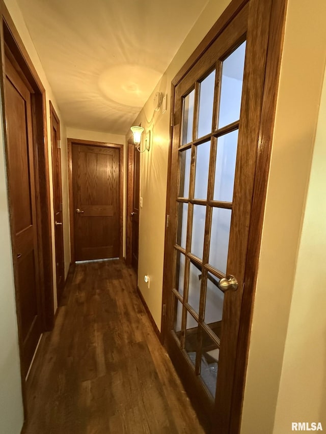 131 E Willard St, Wataga, IL 61488 - corridor featuring dark wood finished floors