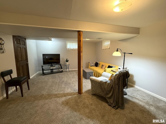 131 E Willard St, Wataga, IL 61488 - carpeted living area with baseboards