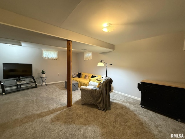 131 E Willard St, Wataga, IL 61488 - living room featuring carpet floors and baseboards