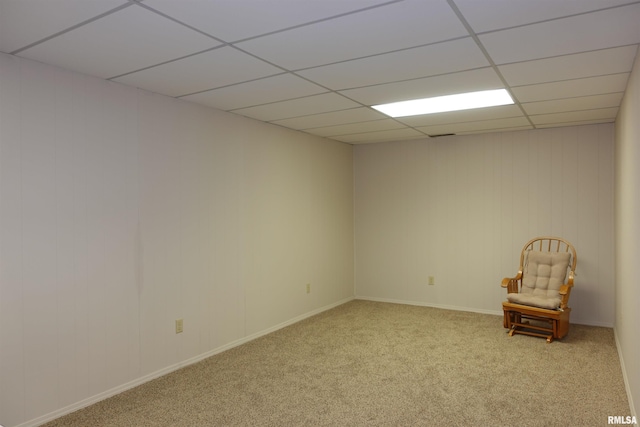255 S Soangetaha Rd, Galesburg, IL 61401 - carpeted empty room with a paneled ceiling and baseboards