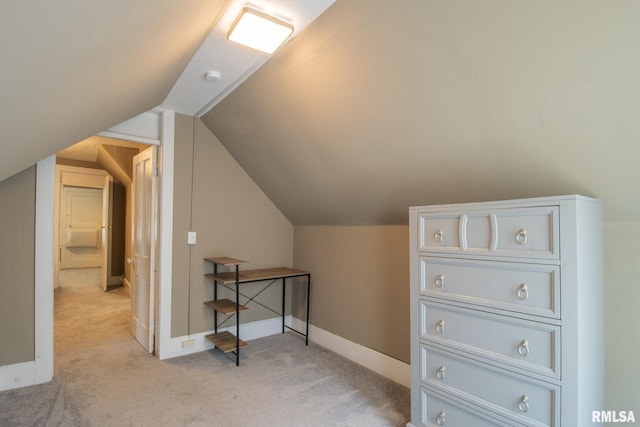 306 N Jefferson St, Abingdon, IL 61410 - additional living space featuring light carpet, lofted ceiling, and baseboards