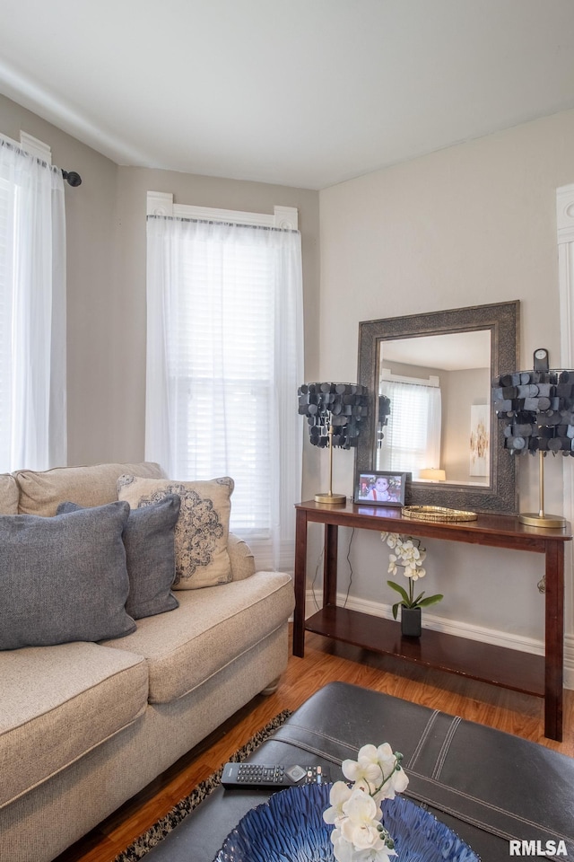 306 N Jefferson St, Abingdon, IL 61410 - living area featuring plenty of natural light and wood finished floors