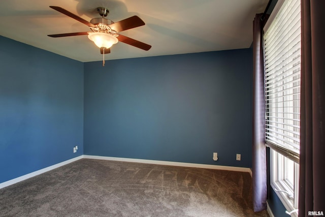 507 W Fairway Dr, Quincy, IL 62305 - unfurnished room with carpet floors, ceiling fan, and baseboards
