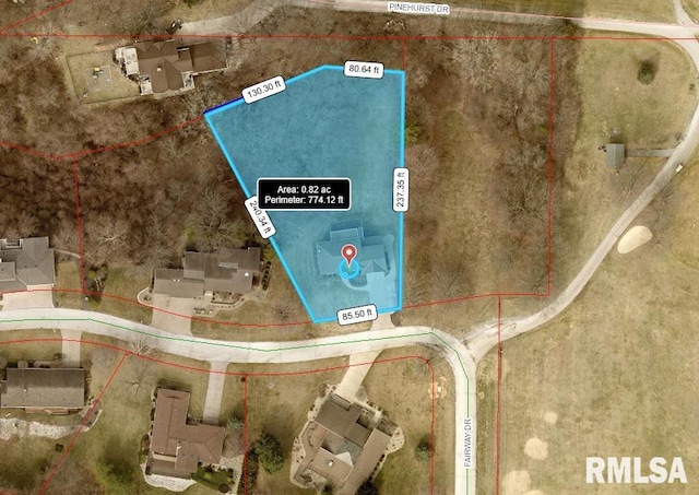 507 W Fairway Dr, Quincy, IL 62305 - map of property location featuring property boundaries highlighted