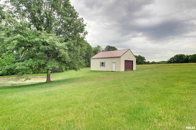 2044 N 1200th Ave, Liberty, IL 62347 - view of grassy yard with a garage and an outbuilding