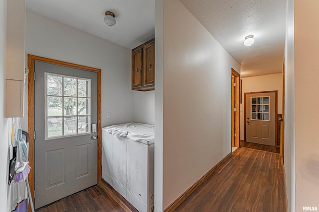 1354 Airport Rd, Lincoln, IL 62656 - washroom featuring dark wood-style floors and washer / dryer