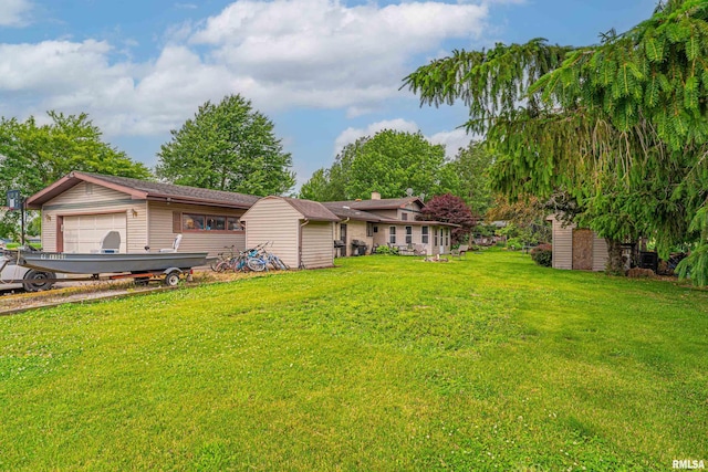 1354 Airport Rd, Lincoln, IL 62656 - view of grassy yard featuring an outbuilding