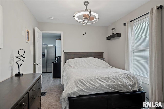 2705 S Walnut St, Springfield, IL 62704 - carpeted bedroom featuring stainless steel fridge with ice dispenser