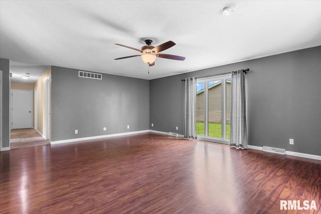 69 Axline Rd, Chatham, IL 62629 - spare room with a ceiling fan, wood finished floors, and a textured ceiling