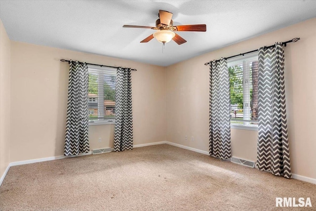 69 Axline Rd, Chatham, IL 62629 - empty room featuring healthy amount of natural light, carpet, and ceiling fan