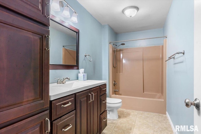 69 Axline Rd, Chatham, IL 62629 - bathroom with vanity, washtub / shower combination, and tile patterned floors
